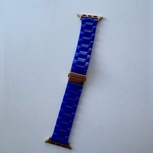 Machete Blue Apple Watch Band 42/44/45mm size with gold hardware